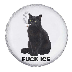 Fck Ice Smoking Cat Spare Tire Cover Subtle FDT Black Cat Meme TS10 Print Your Wear