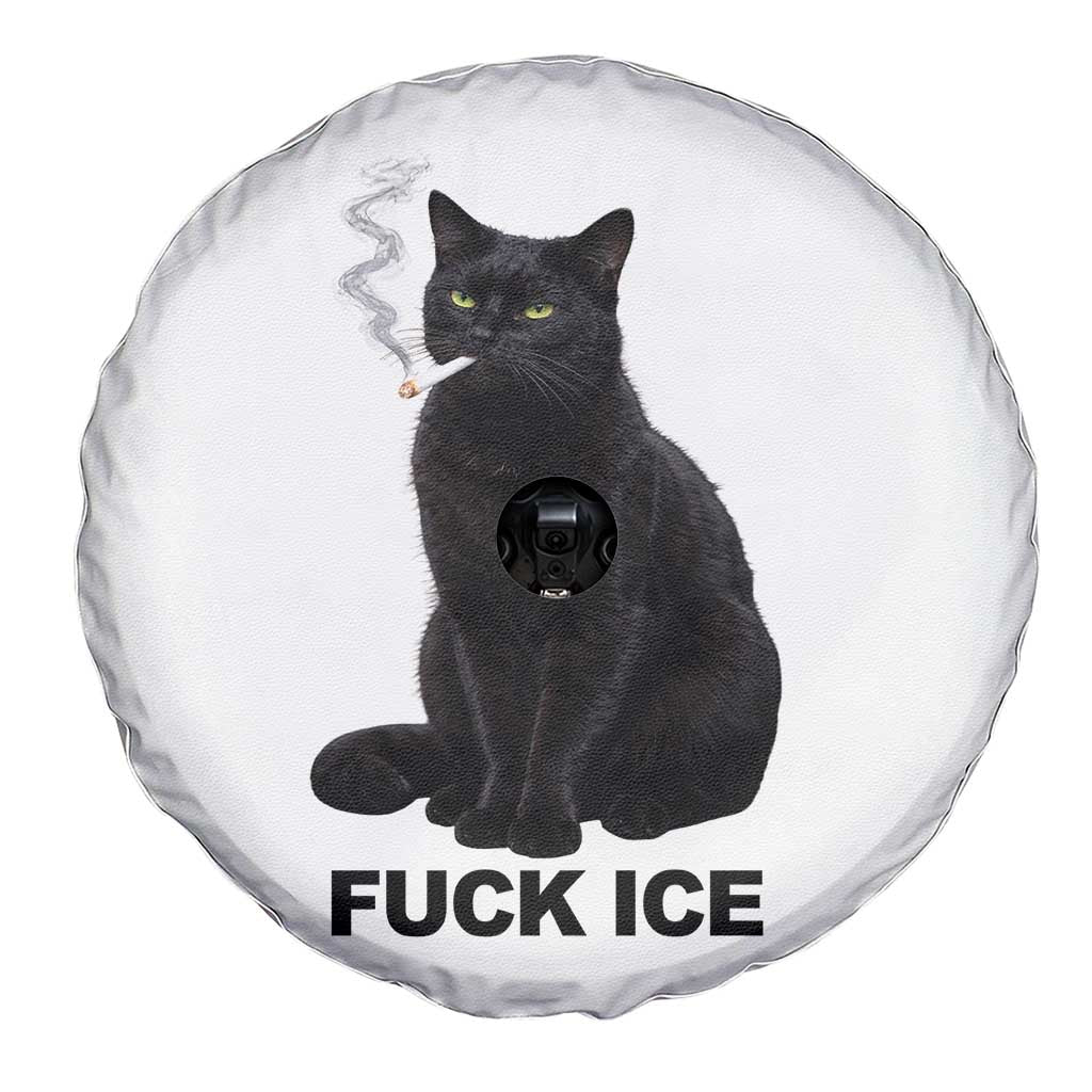 Fck Ice Smoking Cat Spare Tire Cover Subtle FDT Black Cat Meme TS10 Print Your Wear