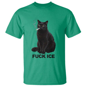 Fck Ice Smoking Cat T Shirt Subtle FDT Black Cat Meme TS10 Irish Green Print Your Wear