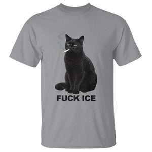 Fck Ice Smoking Cat T Shirt Subtle FDT Black Cat Meme TS10 Sport Gray Print Your Wear
