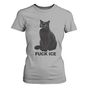 Fck Ice Smoking Cat T Shirt For Women Subtle FDT Black Cat Meme TS10 Sport Gray Print Your Wear