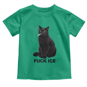 Fck Ice Smoking Cat Toddler T Shirt Subtle FDT Black Cat Meme TS10 Irish Green Print Your Wear