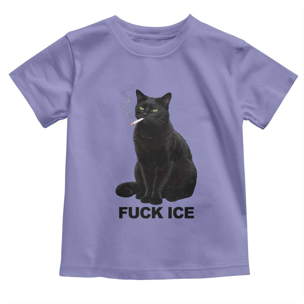 Fck Ice Smoking Cat Toddler T Shirt Subtle FDT Black Cat Meme TS10 Violet Print Your Wear