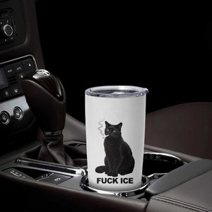 Fck Ice Smoking Cat Tumbler Cup Subtle FDT Black Cat Meme TS10 Print Your Wear