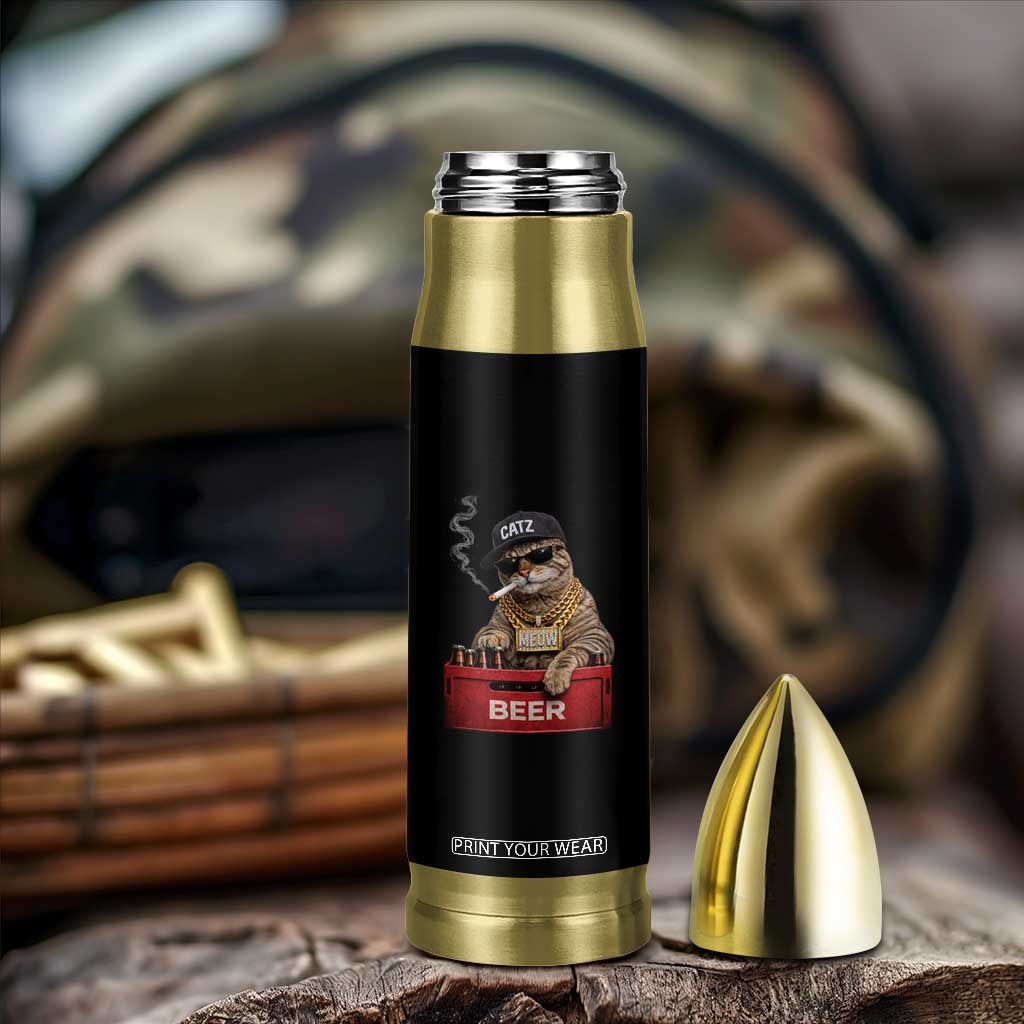 Funny Smoking Cat Meme Bullet Tumbler Vintage Graphic Cigarette Kitty Beer Cat Lover TS10 Print Your Wear