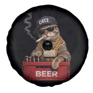 Funny Smoking Cat Meme Spare Tire Cover Vintage Graphic Cigarette Kitty Beer Cat Lover TS10 Print Your Wear