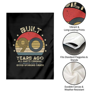 Funny 90th Birthday Garden Flag Vintage Retro Built 90 Years Ago TS10 Print Your Wear