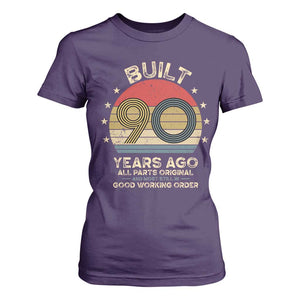 Funny 90th Birthday T Shirt For Women Vintage Retro Built 90 Years Ago TS10 Purple Print Your Wear