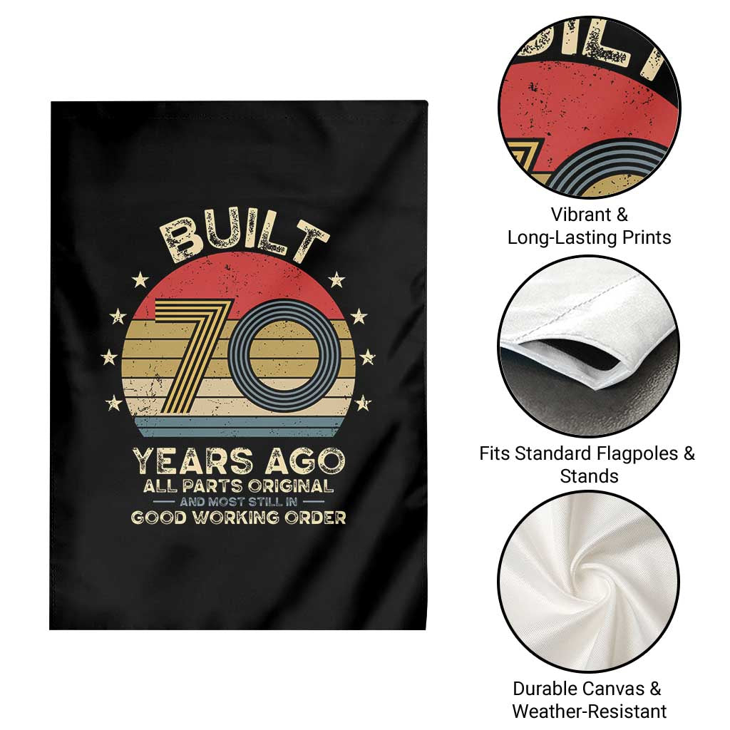 Funny 70th Birthday Garden Flag Vintage Retro Built 70 Years Ago TS10 Print Your Wear