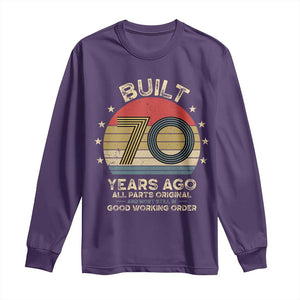 Funny 70th Birthday Long Sleeve Shirt Vintage Retro Built 70 Years Ago TS10 Purple Print Your Wear