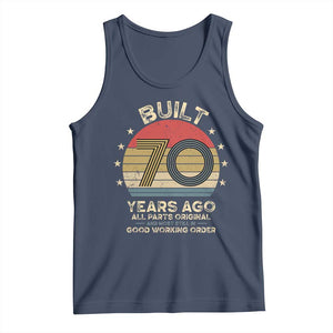 Funny 70th Birthday Tank Top Vintage Retro Built 70 Years Ago TS10 Navy Print Your Wear