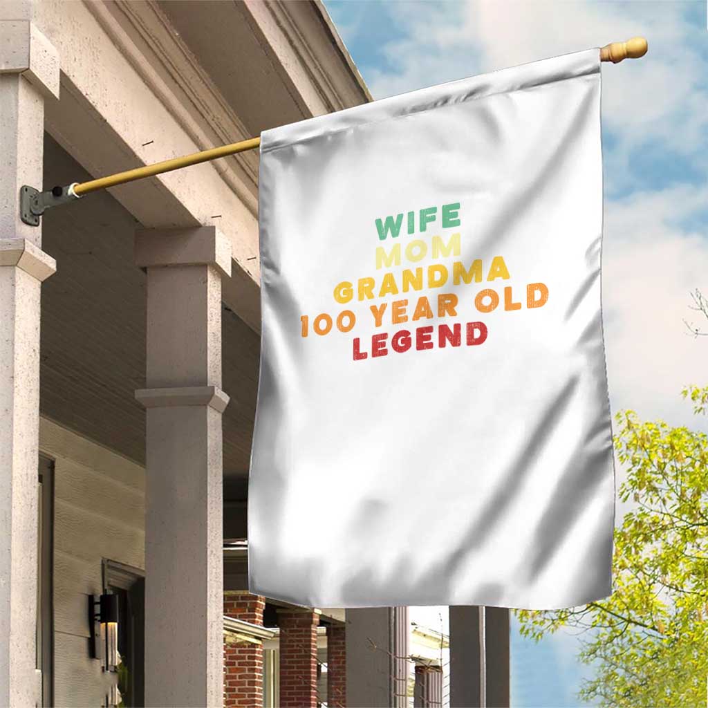 100th Birthday Gifts For Women Garden Flag Wife Mom Grandma 100 Year Old Legend TS10 Print Your Wear