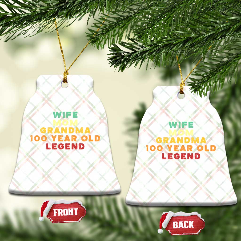 100th Birthday Gifts For Women Ceramic Ornament Wife Mom Grandma 100 Year Old Legend TS10 Print Your Wear