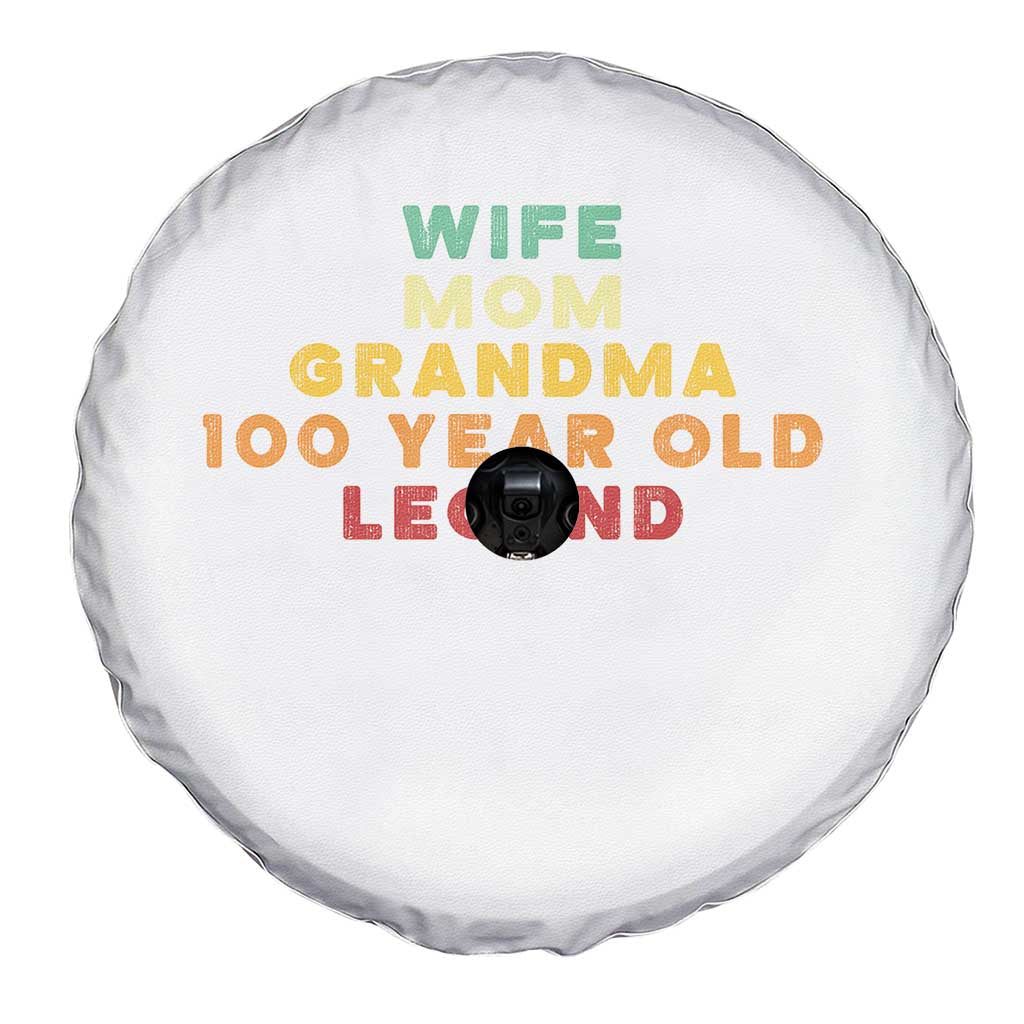 100th Birthday Gifts For Women Spare Tire Cover Wife Mom Grandma 100 Year Old Legend TS10 Print Your Wear