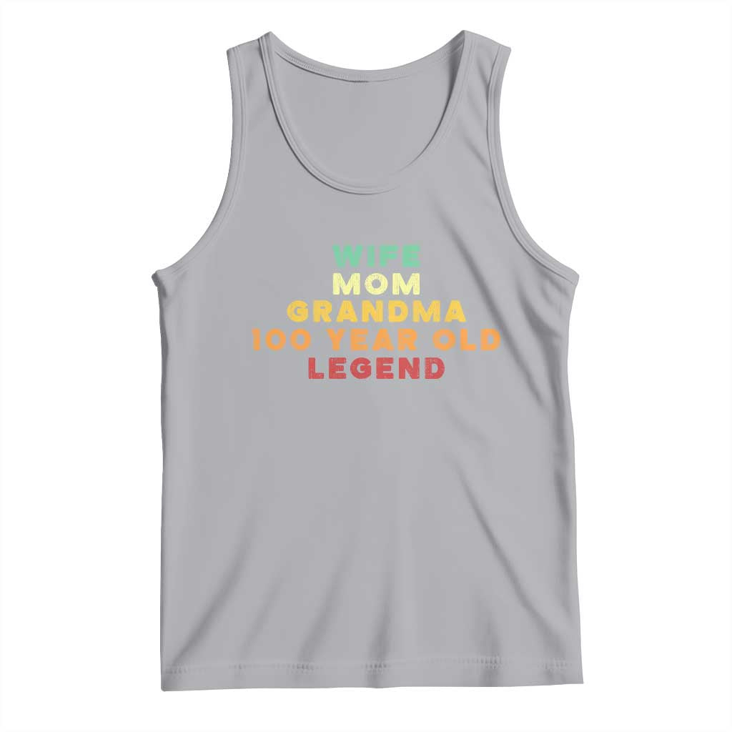 100th Birthday Gifts For Women Tank Top Wife Mom Grandma 100 Year Old Legend TS10 Athletic Heather Print Your Wear