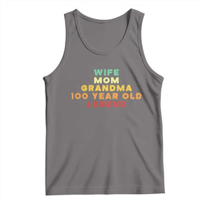 100th Birthday Gifts For Women Tank Top Wife Mom Grandma 100 Year Old Legend TS10 Deep Heather Print Your Wear