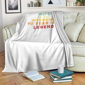 90th Birthday Gifts For Women Throw Blanket Wife Mom Grandma 90 Year Old Legend TS10 Print Your Wear