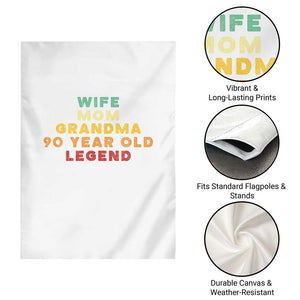 90th Birthday Gifts For Women Garden Flag Wife Mom Grandma 90 Year Old Legend TS10 Print Your Wear