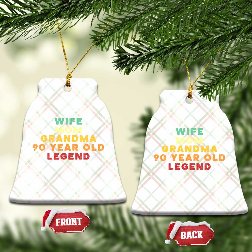 90th Birthday Gifts For Women Ceramic Ornament Wife Mom Grandma 90 Year Old Legend TS10 Print Your Wear