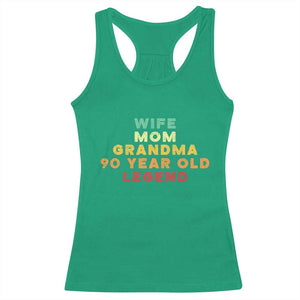 90th Birthday Gifts For Women Racerback Tank Top Wife Mom Grandma 90 Year Old Legend TS10 Irish Green Print Your Wear