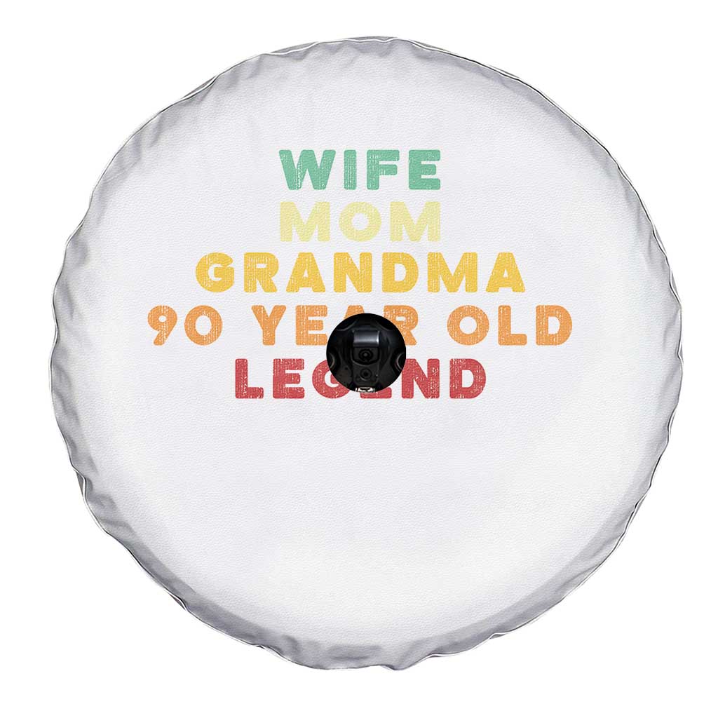 90th Birthday Gifts For Women Spare Tire Cover Wife Mom Grandma 90 Year Old Legend TS10 Print Your Wear