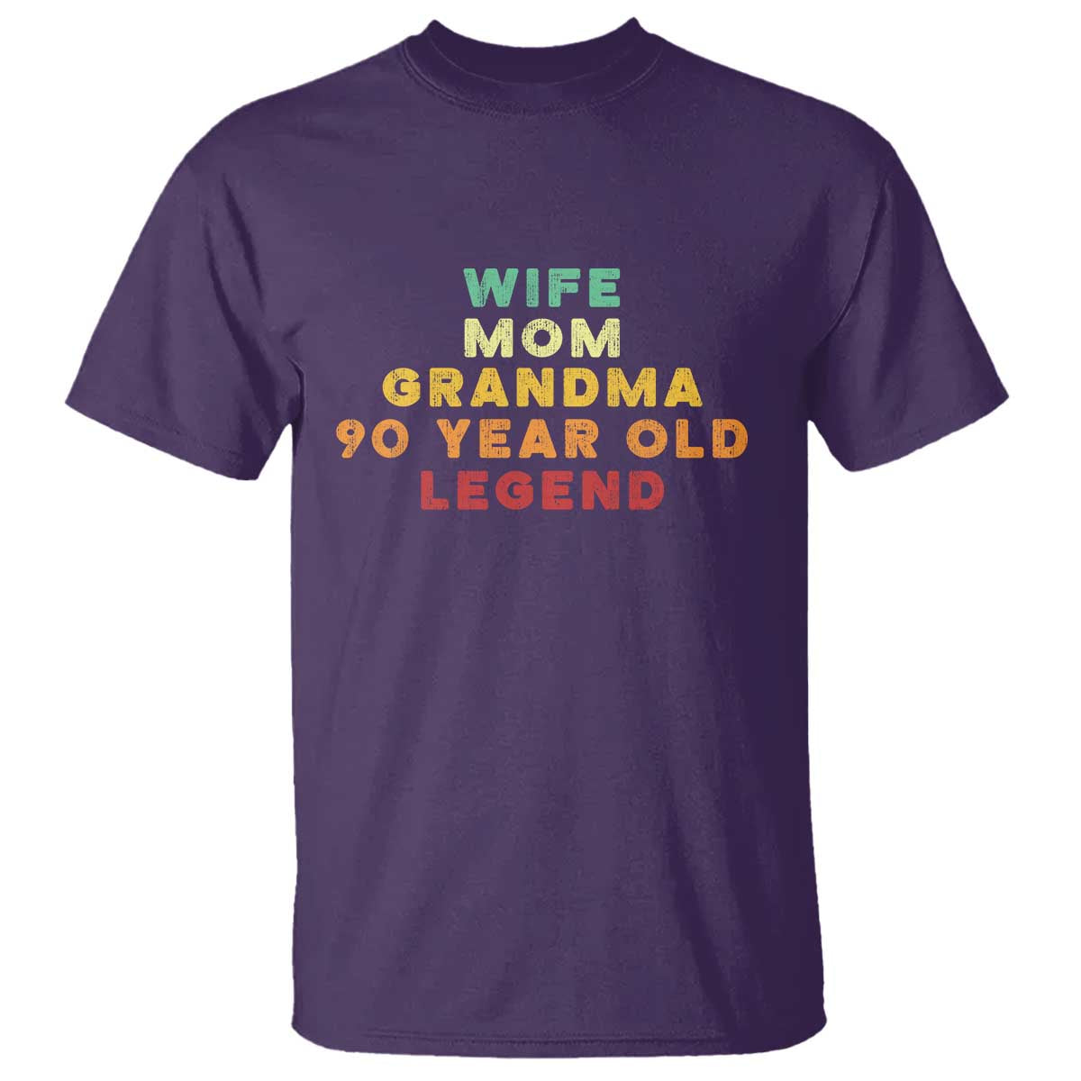 90th Birthday Gifts For Women T Shirt Wife Mom Grandma 90 Year Old Legend TS10 Purple Print Your Wear