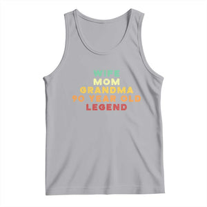 90th Birthday Gifts For Women Tank Top Wife Mom Grandma 90 Year Old Legend TS10 Athletic Heather Print Your Wear