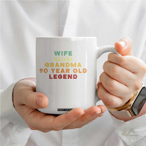 90th Birthday Gifts For Women Coffee Mug Wife Mom Grandma 90 Year Old Legend TS10 Print Your Wear