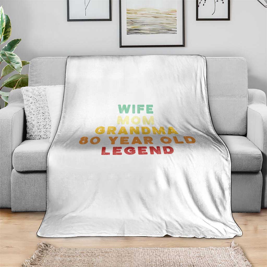 80th Birthday Gifts For Women Throw Blanket Wife Mom Grandma 80 Year Old Legend TS10 Print Your Wear