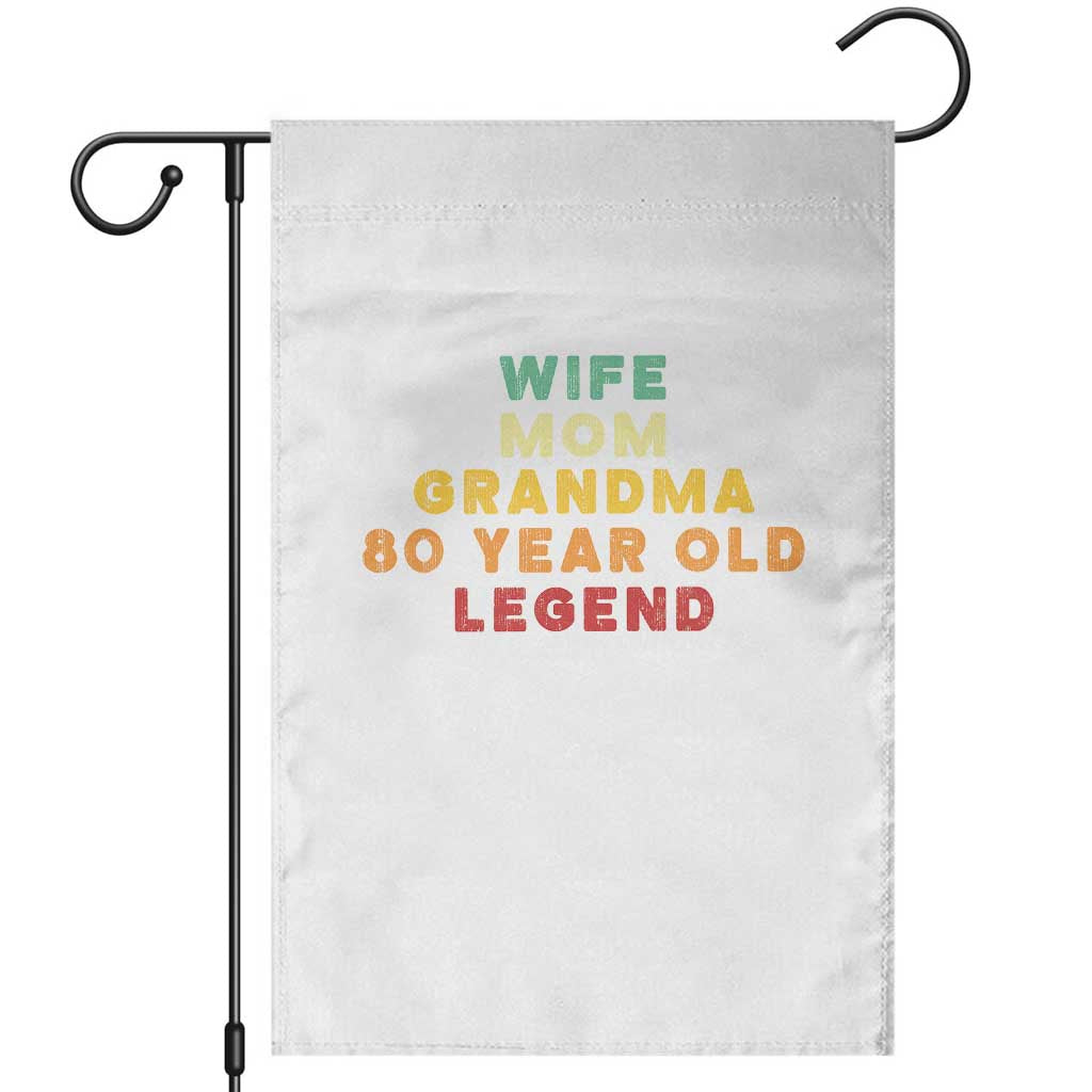 80th Birthday Gifts For Women Garden Flag Wife Mom Grandma 80 Year Old Legend TS10 Black Print Your Wear