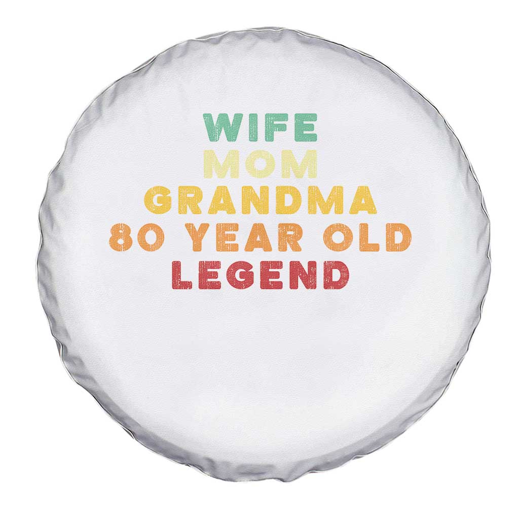 80th Birthday Gifts For Women Spare Tire Cover Wife Mom Grandma 80 Year Old Legend TS10 Print Your Wear