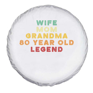 80th Birthday Gifts For Women Spare Tire Cover Wife Mom Grandma 80 Year Old Legend TS10 Print Your Wear
