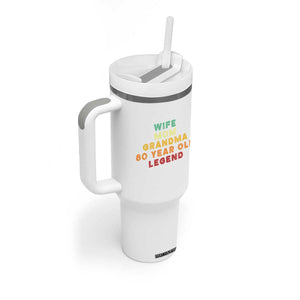80th Birthday Gifts For Women Tumbler With Handle Wife Mom Grandma 80 Year Old Legend TS10 Print Your Wear