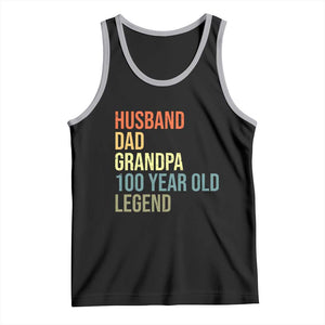 100th Birthday Tank Top Husband Dad Grandpa 100 Year Old Legend TS10 Black Athletic Heather Print Your Wear