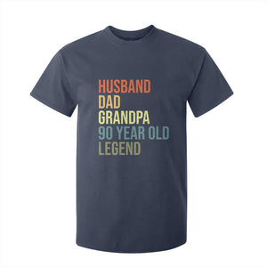 90th Birthday T Shirt For Kid Husband Dad Grandpa 90 Year Old Legend TS10 Navy Print Your Wear