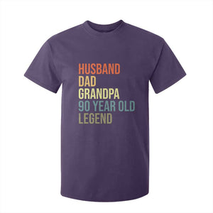 90th Birthday T Shirt For Kid Husband Dad Grandpa 90 Year Old Legend TS10 Purple Print Your Wear
