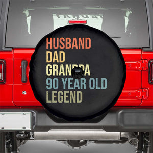 90th Birthday Spare Tire Cover Husband Dad Grandpa 90 Year Old Legend TS10 Black Print Your Wear