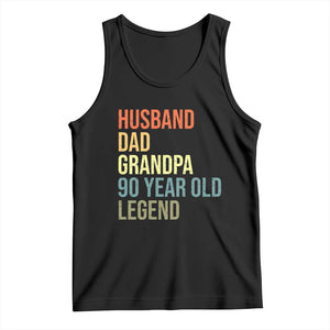 90th Birthday Tank Top Husband Dad Grandpa 90 Year Old Legend TS10 Black Print Your Wear