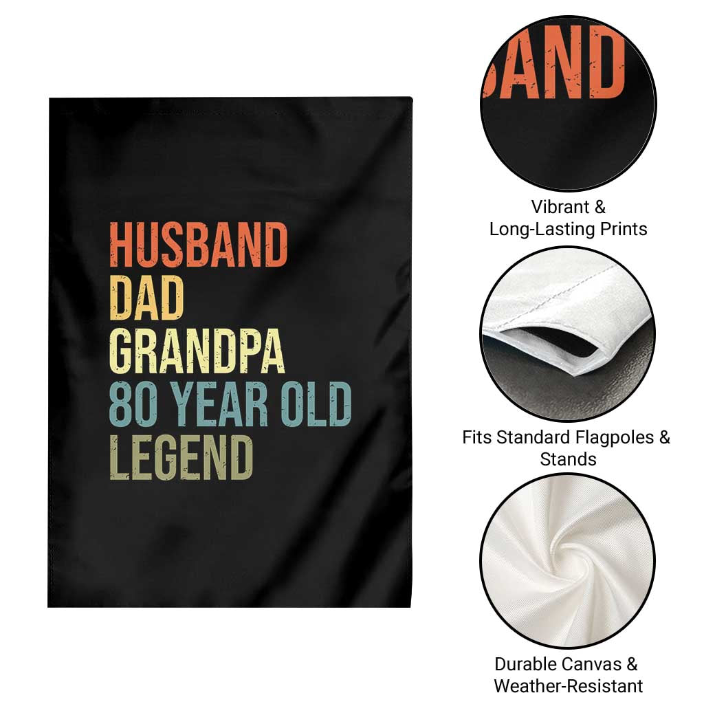 80th Birthday Garden Flag Husband Dad Grandpa 80 Year Old Legend TS10 Print Your Wear