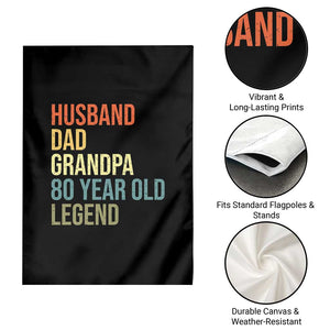 80th Birthday Garden Flag Husband Dad Grandpa 80 Year Old Legend TS10 Print Your Wear