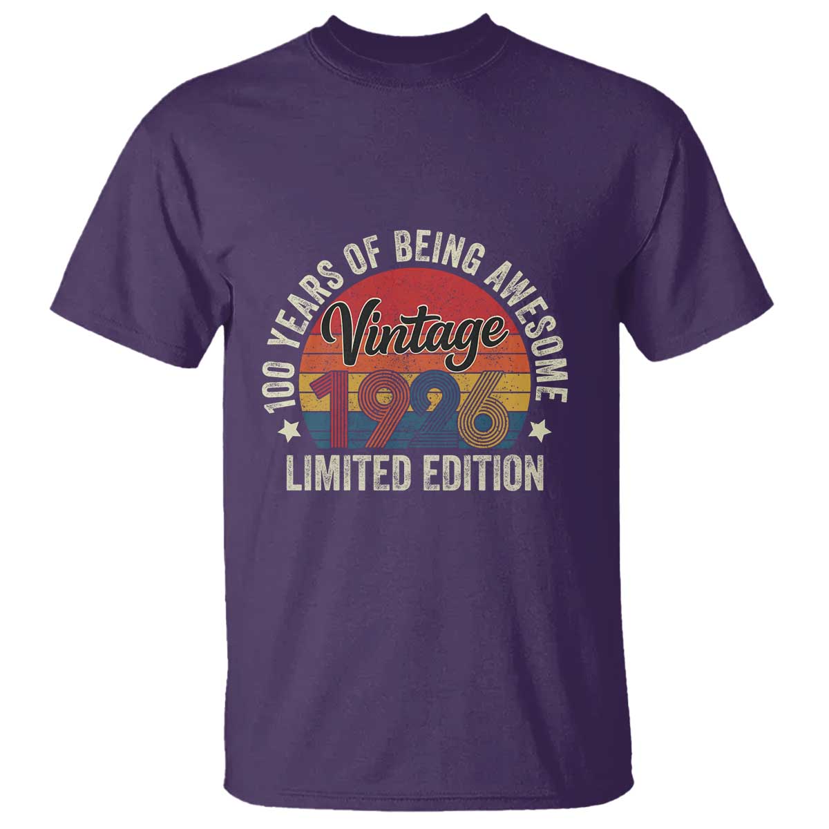 Funny 100th Birthday T Shirt Vintage 1926 Limited Edition 50 Year Old Bday Gifts TS10 Purple Print Your Wear