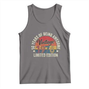 Funny 50th Birthday Tank Top Vintage 1976 Limited Edition 50 Year Old Bday Gifts TS10 Deep Heather Print Your Wear