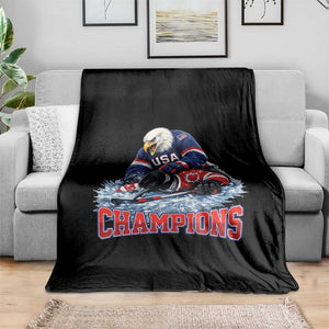 USA Ice Hockey Throw Blanket Eagle Dominates Canada 2026 Hockey Champions TS10 Print Your Wear