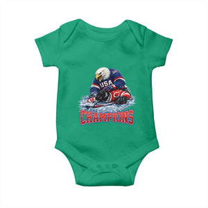 USA Ice Hockey Baby Onesie Eagle Dominates Canada 2026 Hockey Champions TS10 Irish Green Print Your Wear