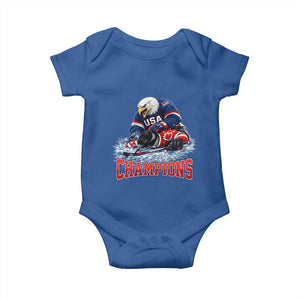 USA Ice Hockey Baby Onesie Eagle Dominates Canada 2026 Hockey Champions TS10 Royal Blue Print Your Wear