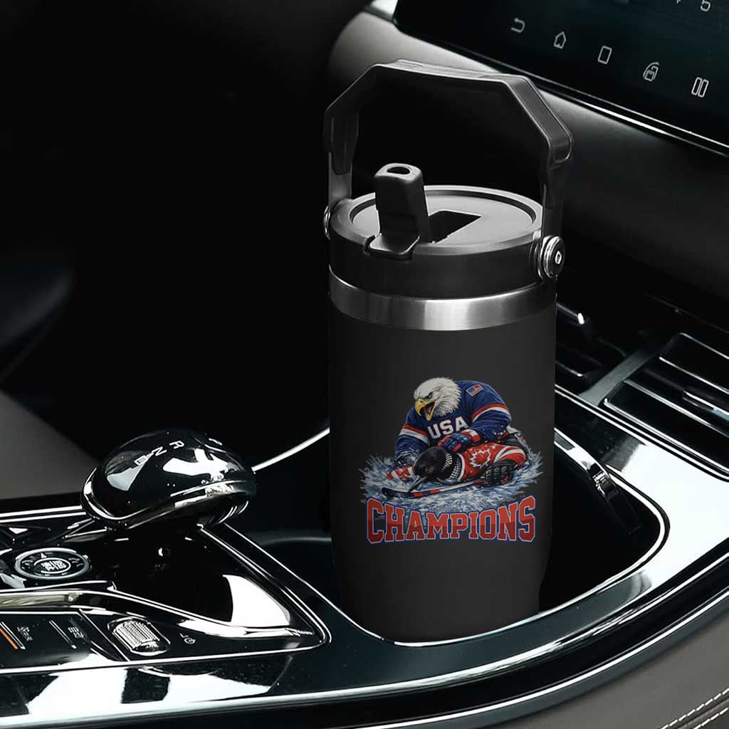 USA Ice Hockey Flip Straw Tumbler Eagle Dominates Canada 2026 Hockey Champions TS10 Print Your Wear