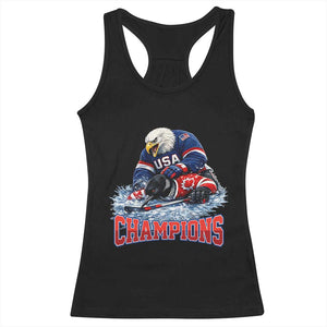 USA Ice Hockey Racerback Tank Top Eagle Dominates Canada 2026 Hockey Champions TS10 Black Print Your Wear