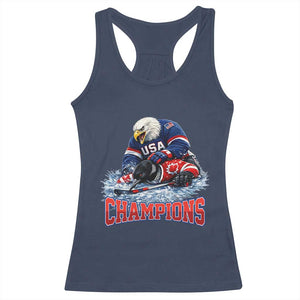 USA Ice Hockey Racerback Tank Top Eagle Dominates Canada 2026 Hockey Champions TS10 Navy Print Your Wear