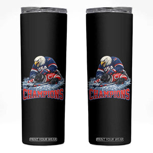 USA Ice Hockey Skinny Tumbler Eagle Dominates Canada 2026 Hockey Champions TS10 Black Print Your Wear