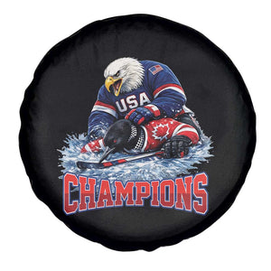USA Ice Hockey Spare Tire Cover Eagle Dominates Canada 2026 Hockey Champions TS10 Print Your Wear